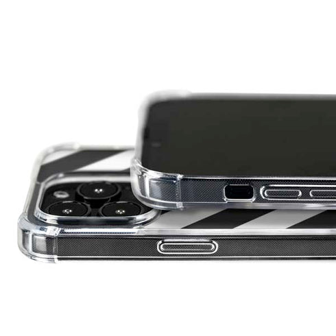 Black and White Geometric Stripes iPhone 16 Pro MagSafe Case
